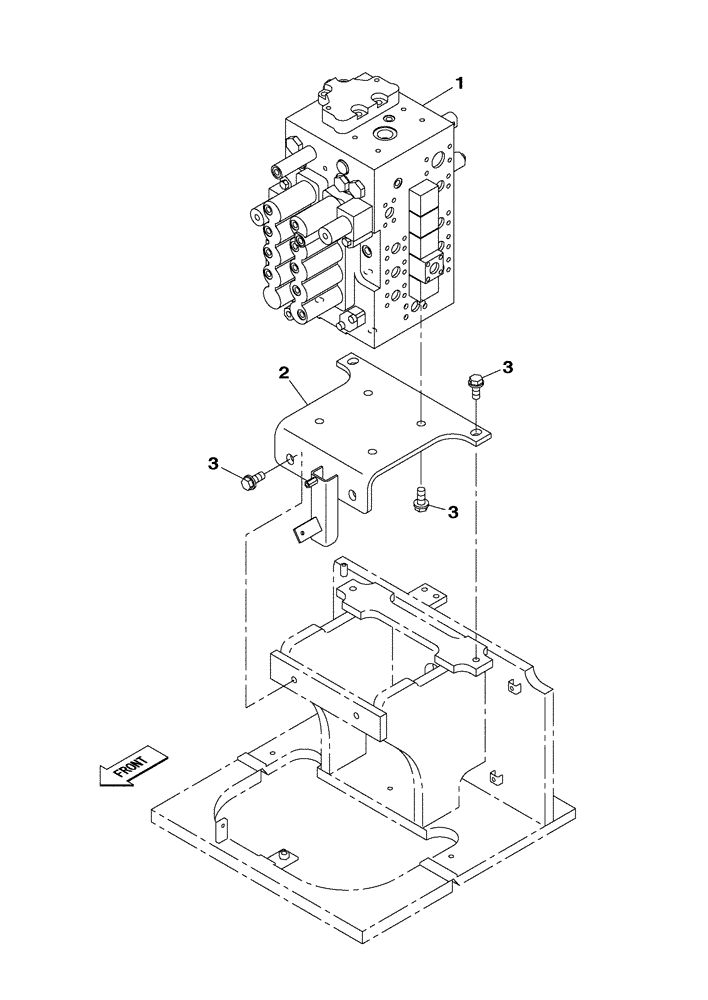Схема запчастей Case CX350C - (08-044[00]) - CONTROL VALVE - STANDARD (08) - HYDRAULICS