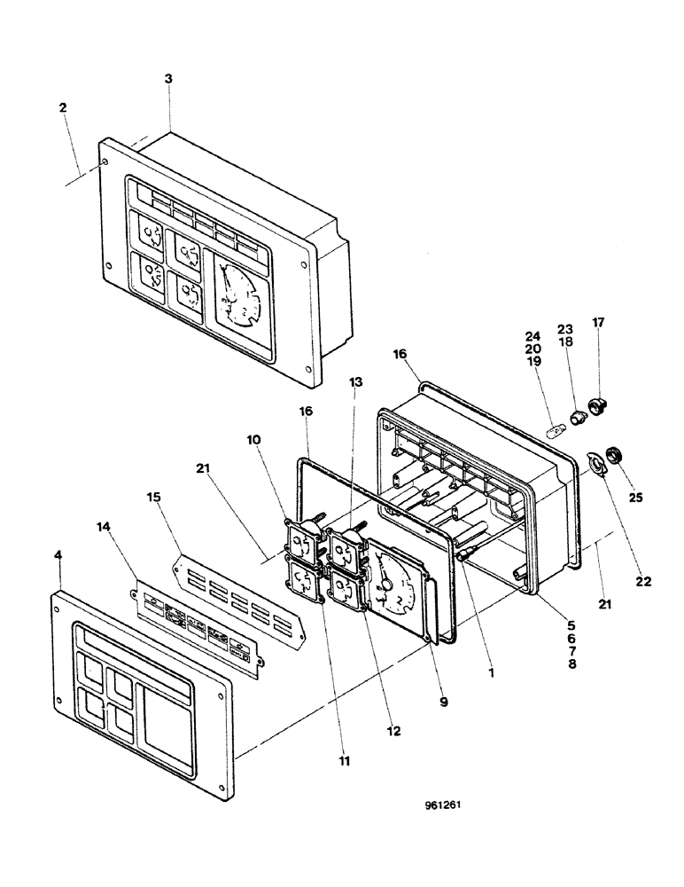 Схема запчастей Case 580G - (072) - INSTRUMENT CLUSTER (04) - ELECTRICAL SYSTEMS