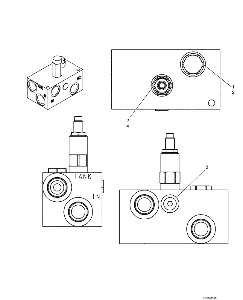 Схема запчастей Case 621F - (35.752.01[01]) - FAN RELIEF VALVE ASSEMBLY (35) - HYDRAULIC SYSTEMS