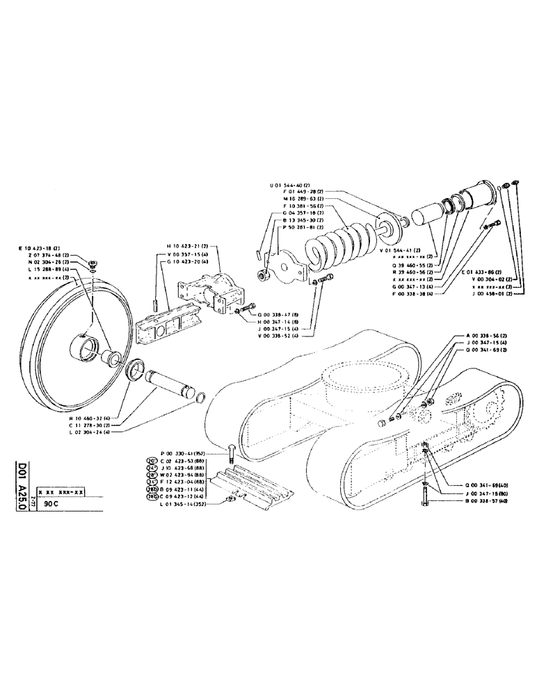 Схема запчастей Case 90CL - (048) - NO DESCRIPTION PROVIDED (04) - UNDERCARRIAGE