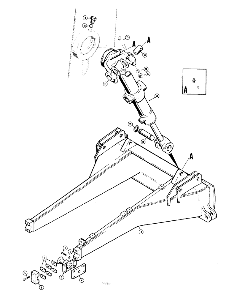 Схема запчастей Case 475 - (248) - DOZER C-FRAME AND LIFT PARTS (86) - DOZER