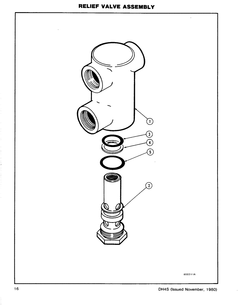 Схема запчастей Case DH4 - (1-16) - RELIEF VALVE ASSEMBLY (41) - STEERING