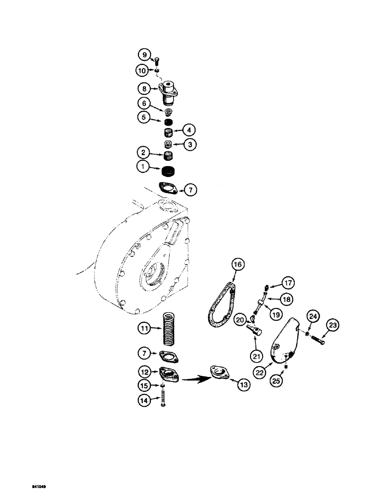 Схема запчастей Case 19 - (40) - BRAKE CYLINDER AND TUBE 