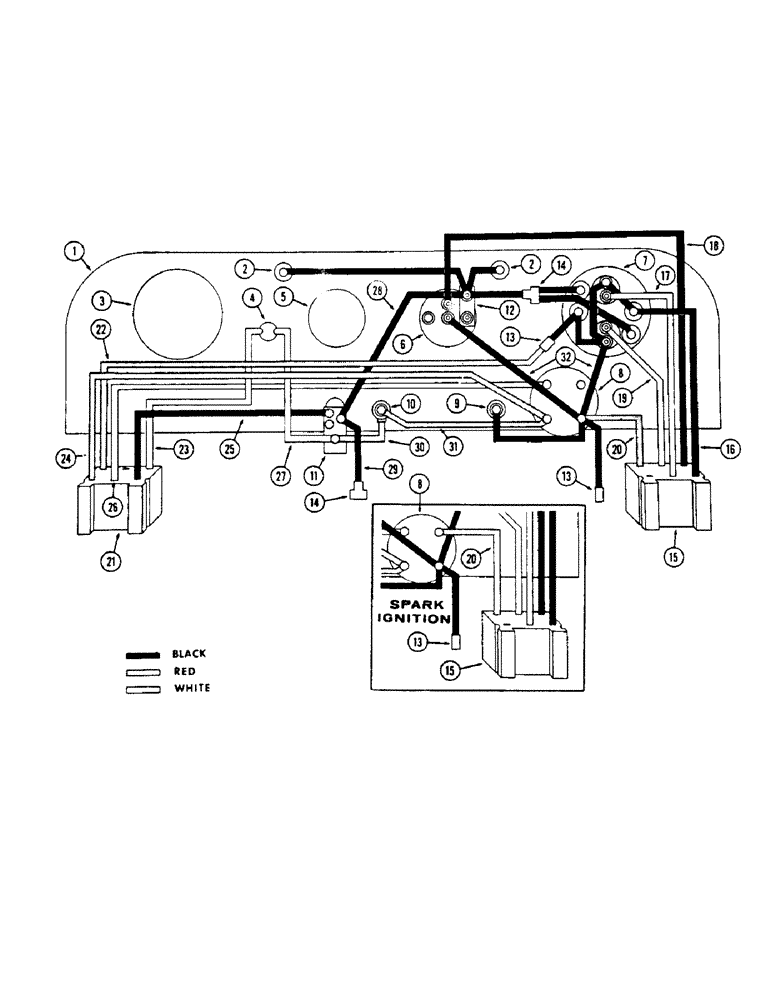 Схема запчастей Case W5A - (074) - INSTRUMENTS AND WIRING (04) - ELECTRICAL SYSTEMS