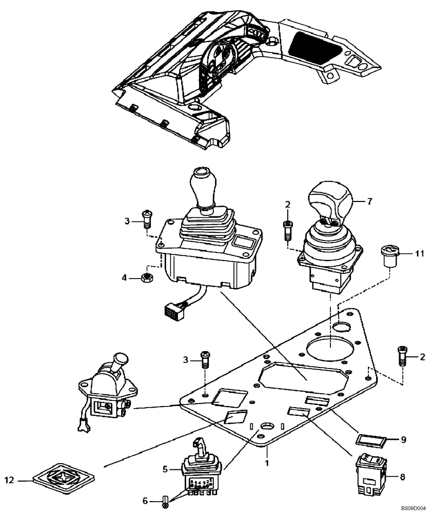 Схема запчастей Case 327B - (67A00002114[001]) - SIDE PANEL, COMPONENTS W/POWER MIRRORS (P.I.N. HHD 0327BN7PG57000 AND AFTER) (84217037) (13) - Electrical System / Decals