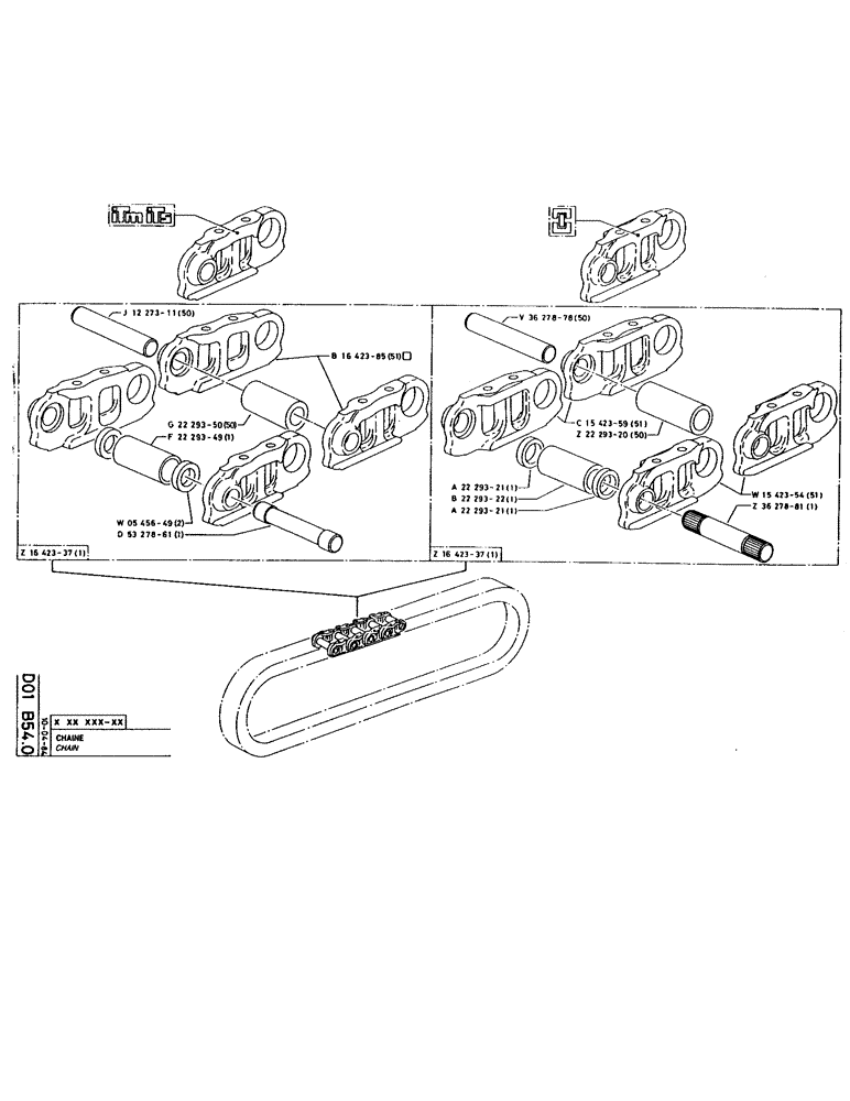Схема запчастей Case 160CKS - (091) - CHAIN (04) - UNDERCARRIAGE