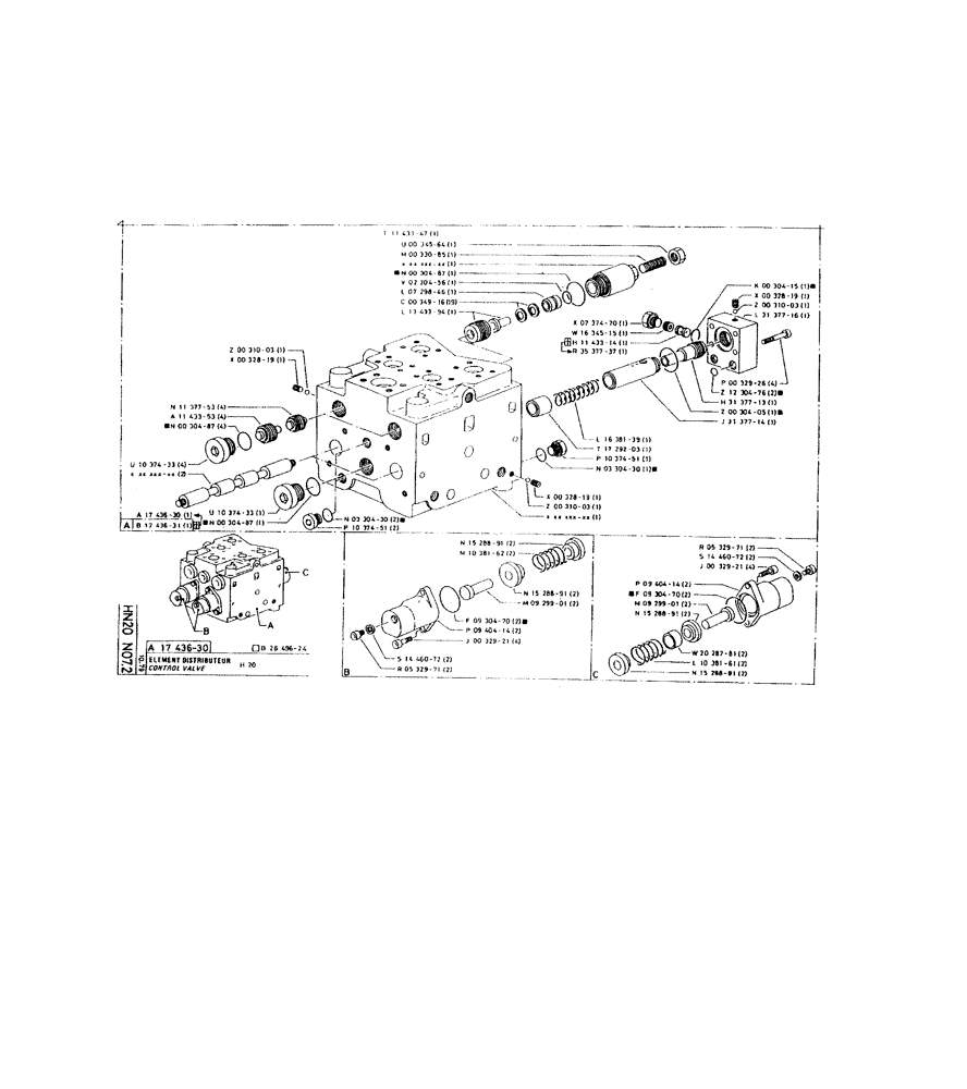 Схема запчастей Case 220 - (210) - CONTROL VALVE (07) - HYDRAULIC SYSTEM