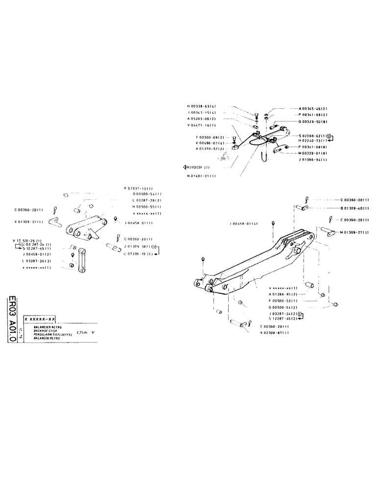 Схема запчастей Case RC200L - (111) - BACKHOE STICK 
