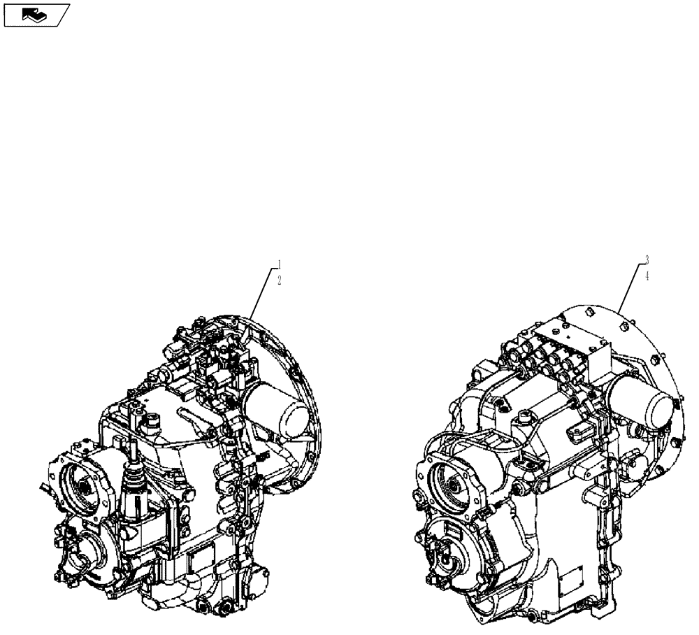 Схема запчастей Case 580SN - (21.100.01) - TRANSMISSION ASSEMBLY (21) - TRANSMISSION