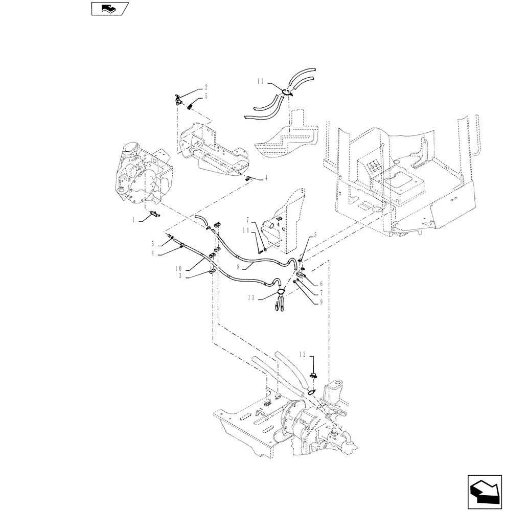 Схема запчастей Case 921F - (50.104.01) - HEATER INSTALLATION CAB (NA) (50) - CAB CLIMATE CONTROL