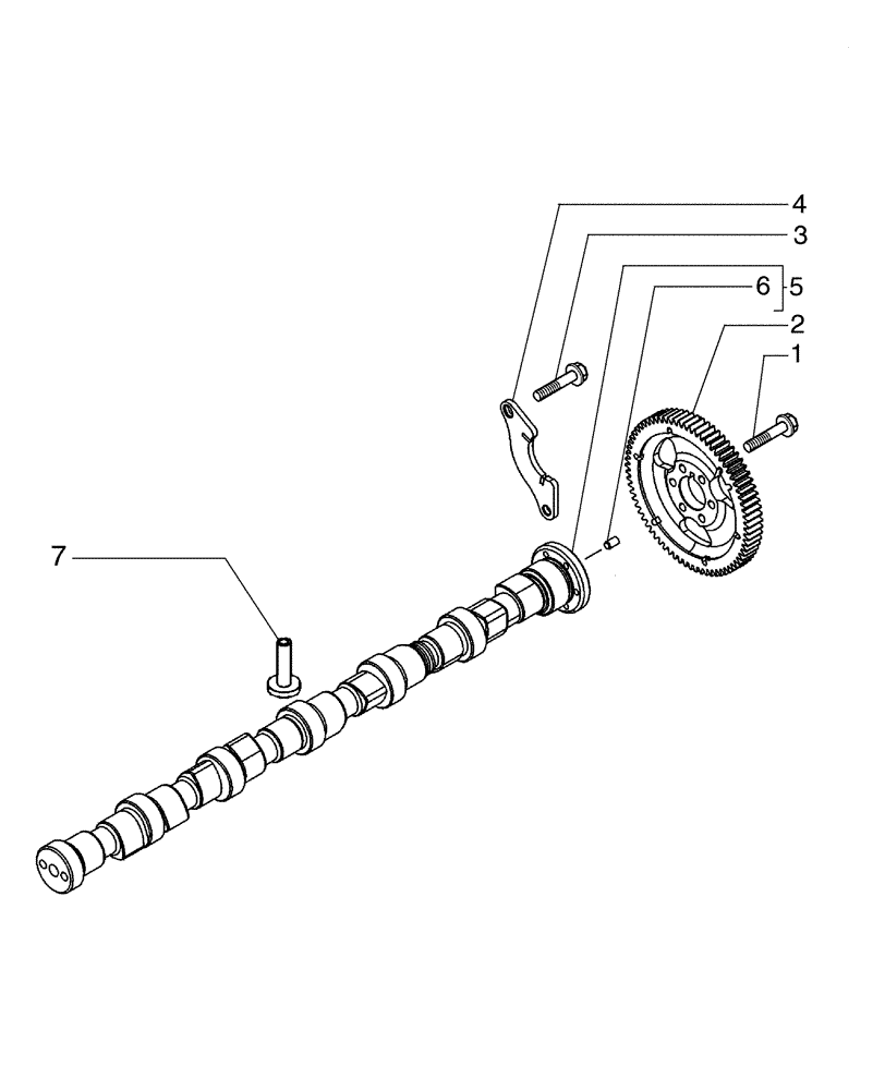 Схема запчастей Case 845B - (02-11[01]) - CAMSHAFT (02) - ENGINE