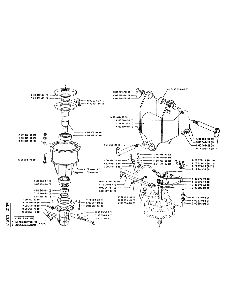 Схема запчастей Case LC80M - (163) - AUGER MECHANISM 