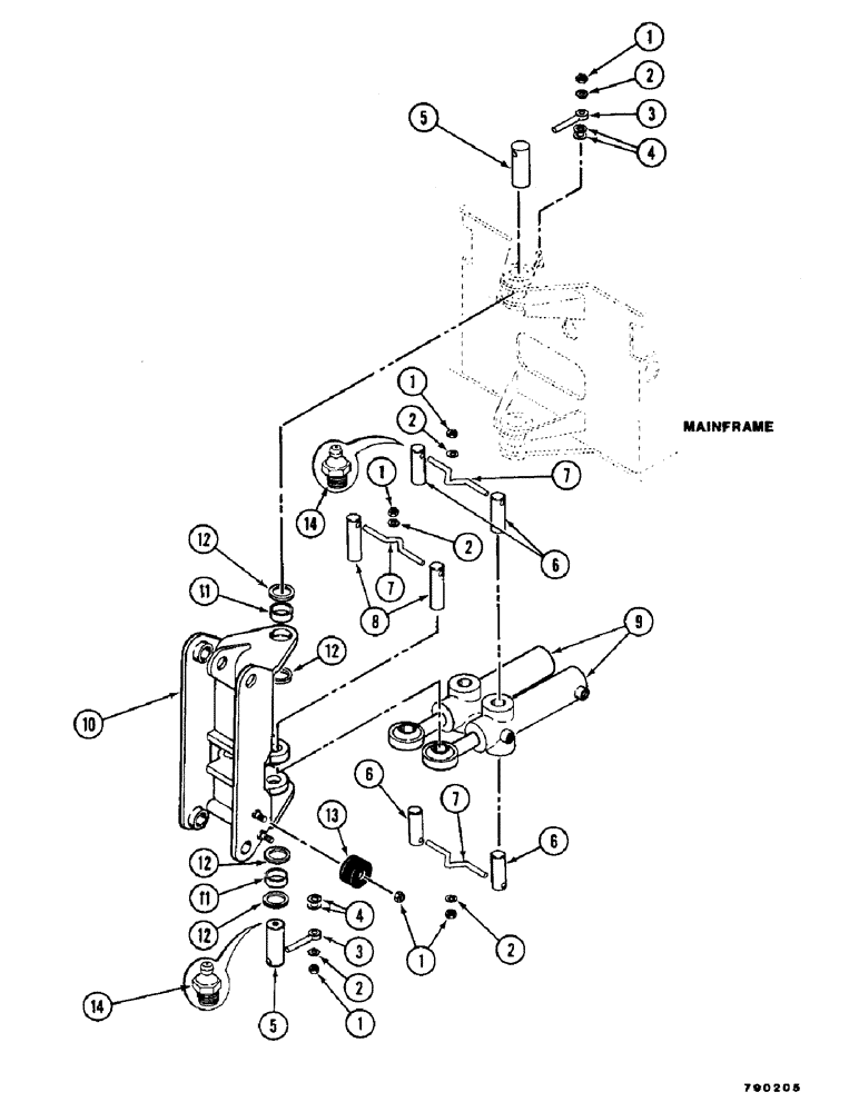 Схема запчастей Case SD-70 - (10) - D-70, SD-70 KINGPOST INSTALLATION 