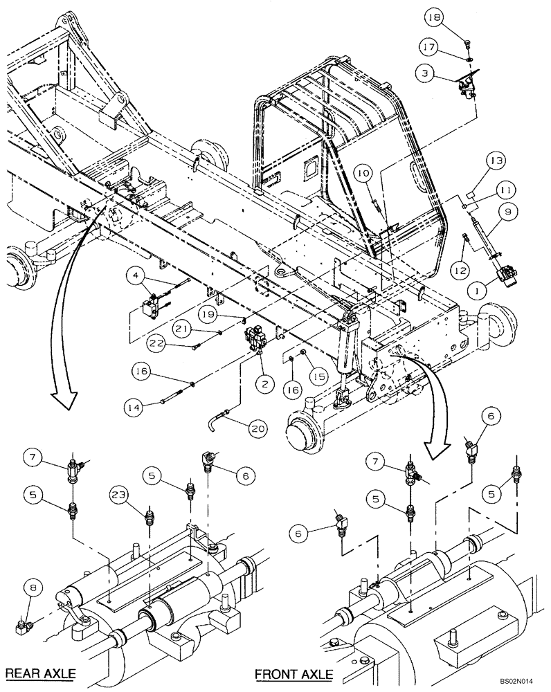 Схема запчастей Case 686G - (5-06A) - STEERING & BRAKE HYDRAULICS (SERIES 2 ASN 686G JFE0000705; 686GXR JFE0001847; 688G JFE0003612) (05) - STEERING