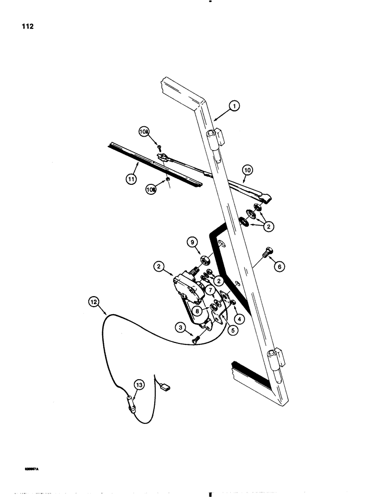 Схема запчастей Case 1845B - (112) - WINDSHIELD WIPER (04) - ELECTRICAL SYSTEMS