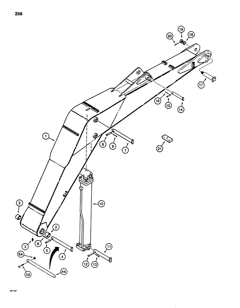 Схема запчастей Case 880D - (256) - BOOM AND PINS (09) - BOOMS