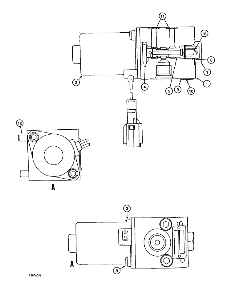 Схема запчастей Case 9060B - (8-206) - SOLENOID VALVE, FOR COUNTERWEIGHT REMOVAL (08) - HYDRAULICS