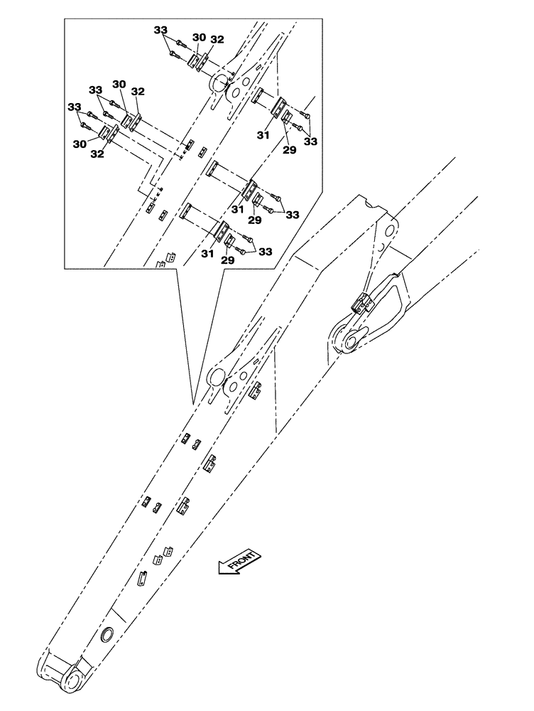 Схема запчастей Case CX300C - (09-109-01[01]) - DIPPER - 3.66 M BRACKET- OPTIONAL - 02 (09) - CHASSIS/ATTACHMENTS