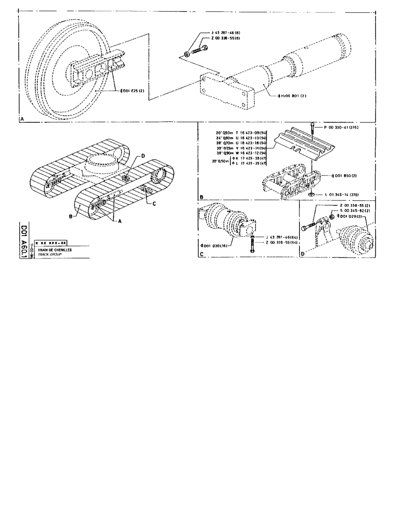Схема запчастей Case 90BCL - (148) - TRACK GROUP (04) - UNDERCARRIAGE