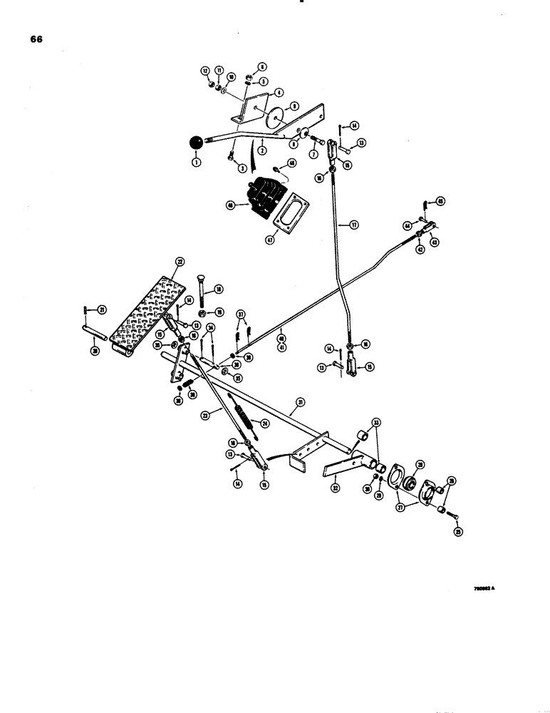 Схема запчастей Case 1150C - (066) - THROTTLE CONTROL LINKAGE (03) - FUEL SYSTEM