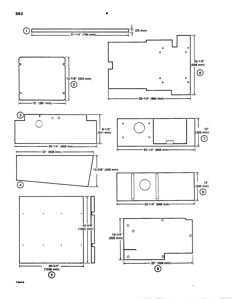 Схема запчастей Case 850B - (382) - NOISE REDUCTION PADS (05) - UPPERSTRUCTURE CHASSIS