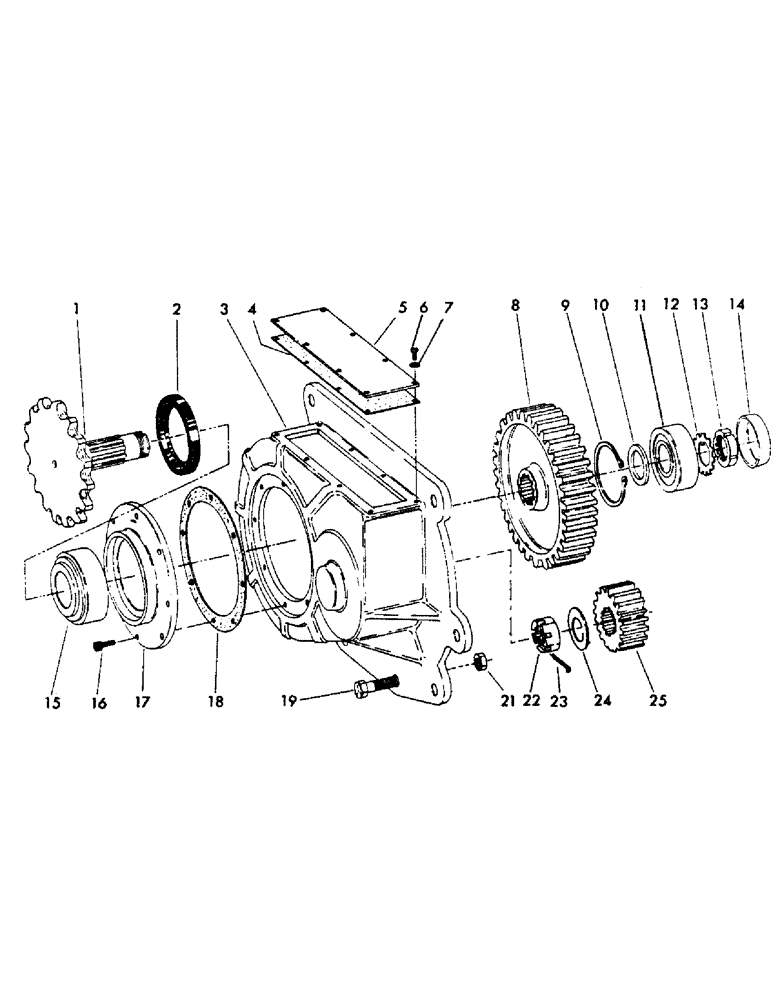 Схема запчастей Case 40EC - (B03[1]) - CRAWLER MOTOR PINION & HARDWARE (04) - UNDERCARRIAGE