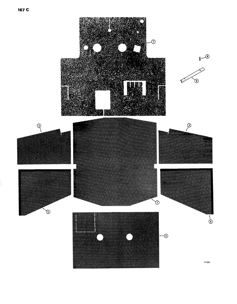 Схема запчастей Case W14 - (167C) - NOISE REDUCTION PARTS (09) - CHASSIS