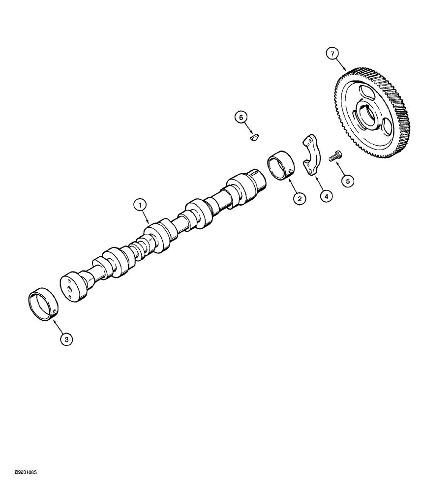 Схема запчастей Case 760 - (02-030) - CAMSHAFT, 4-390 ENGINE (10) - ENGINE