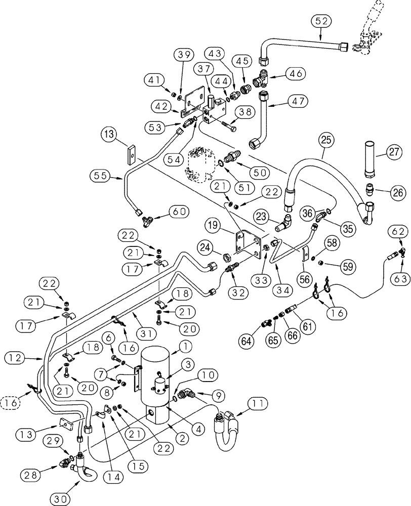 Схема запчастей Case 621C - (05-033A) - HYDRAULICS STEERING, AUXILIARY ASN JEE0122760 (05) - STEERING