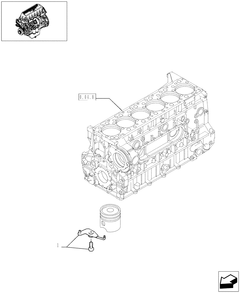 Схема запчастей Case F3AE0684P E906 - (0.04.14[01]) - CYLINDER BARREL LUBRICATION NOZZLE (99483075) 