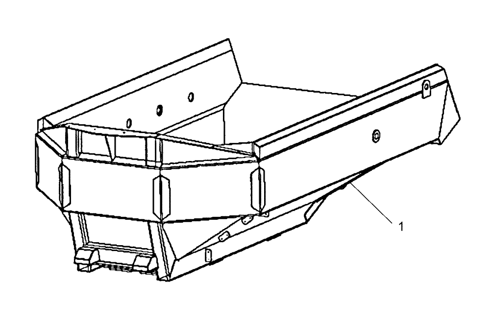 Схема запчастей Case 327B - (72A00000740[001]) - DUMP BODY EXTENDED SIDES (89500422092) (89500422094) (19) - OPTIONS