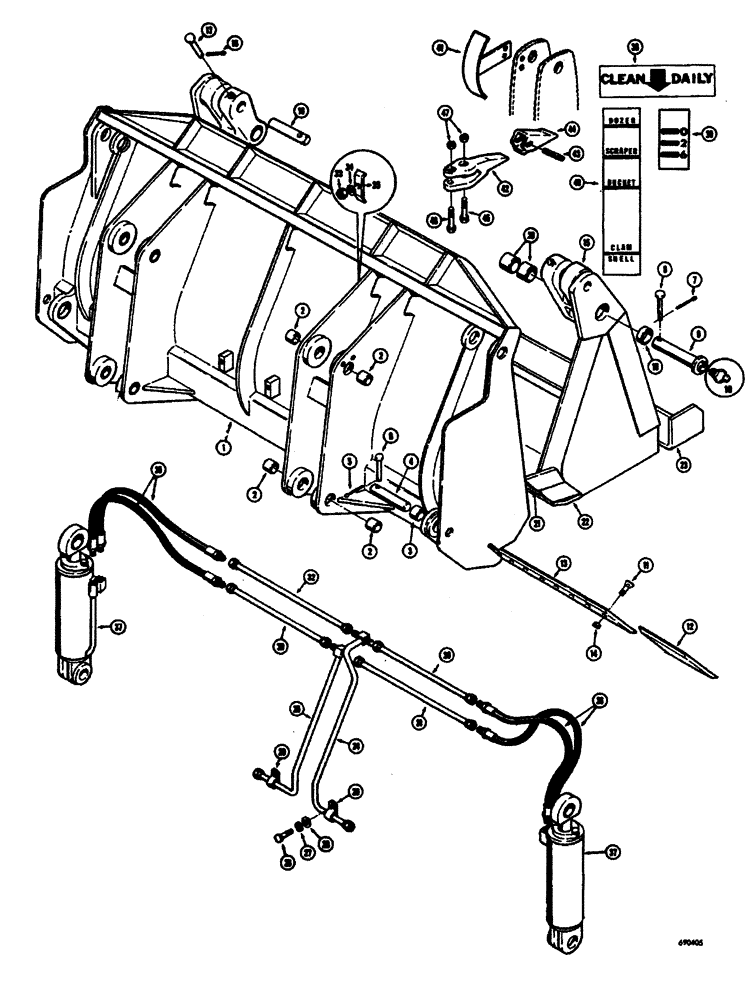 Схема запчастей Case W26B - (356) - 4-IN-1 BUCKET (18) - MISCELLANEOUS