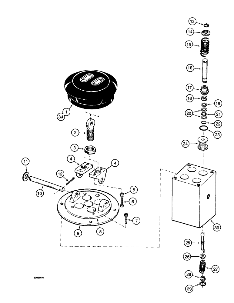 Схема запчастей Case 1187 - (230) - HAND AND FOOT CONTROL VALVES (07) - HYDRAULIC SYSTEM