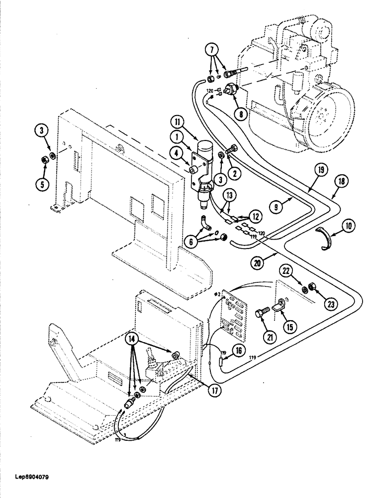 Схема запчастей Case 688 - (2-16) - ETHER STARTING SYSTEM (02) - ENGINE