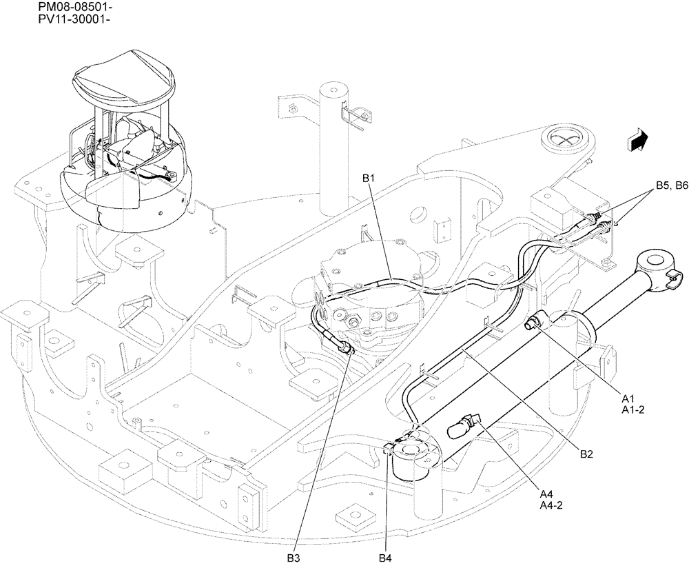 Схема запчастей Case CX27B - (01-019) - HYD LINES, CYLINDER (35) - HYDRAULIC SYSTEMS