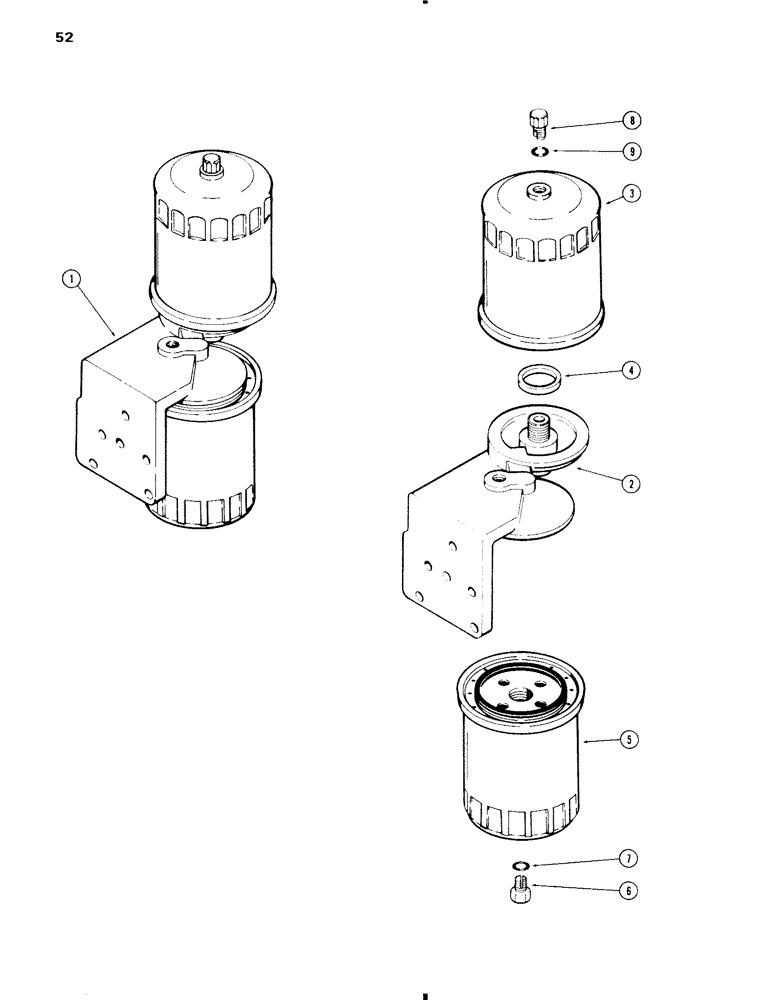 Схема запчастей Case 584C - (052) - FUEL FILTER (10) - ENGINE
