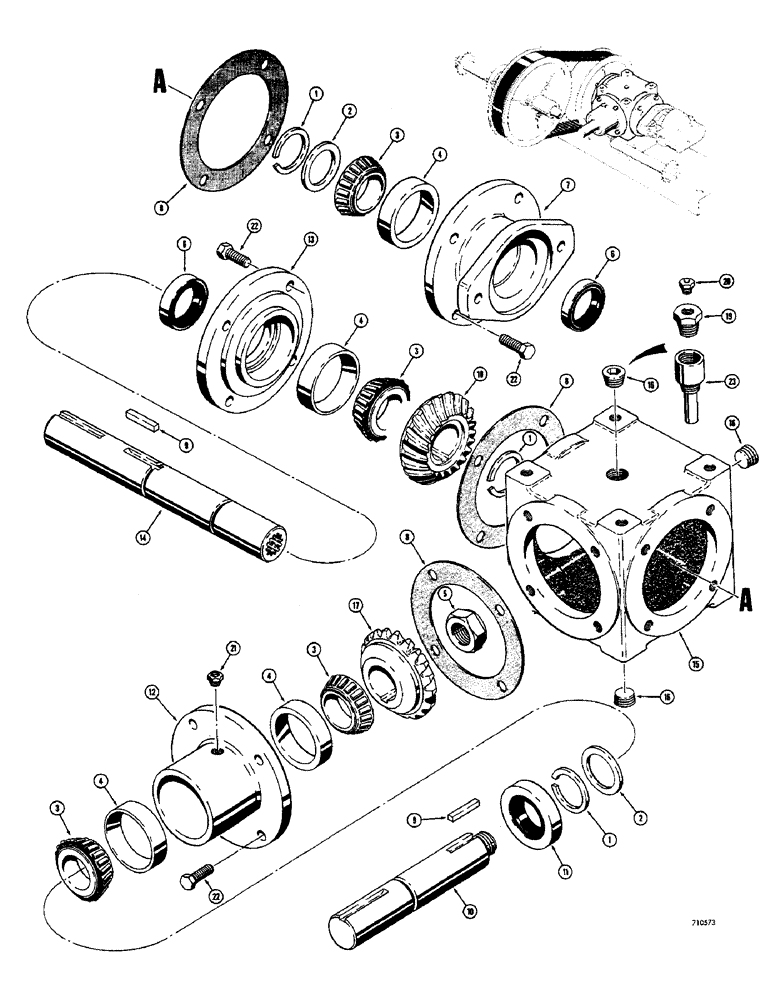 Схема запчастей Case 1500-SERIES - (036) - GEAR BOX (14) - MAIN GEARBOX & DRIVE