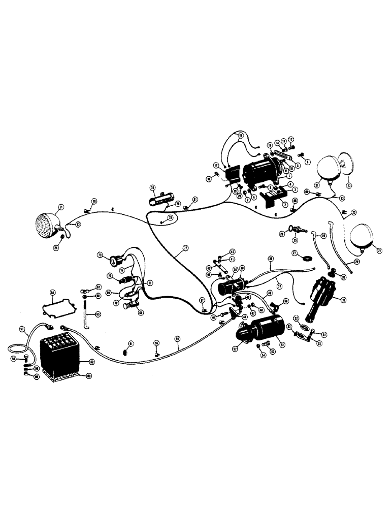 Схема запчастей Case 320 - (032) - STARTER, GENERATOR, BATTERY, AND WIRING (12 VOLT) (SN 3003851 AND AFTER) (06) - ELECTRICAL SYSTEMS