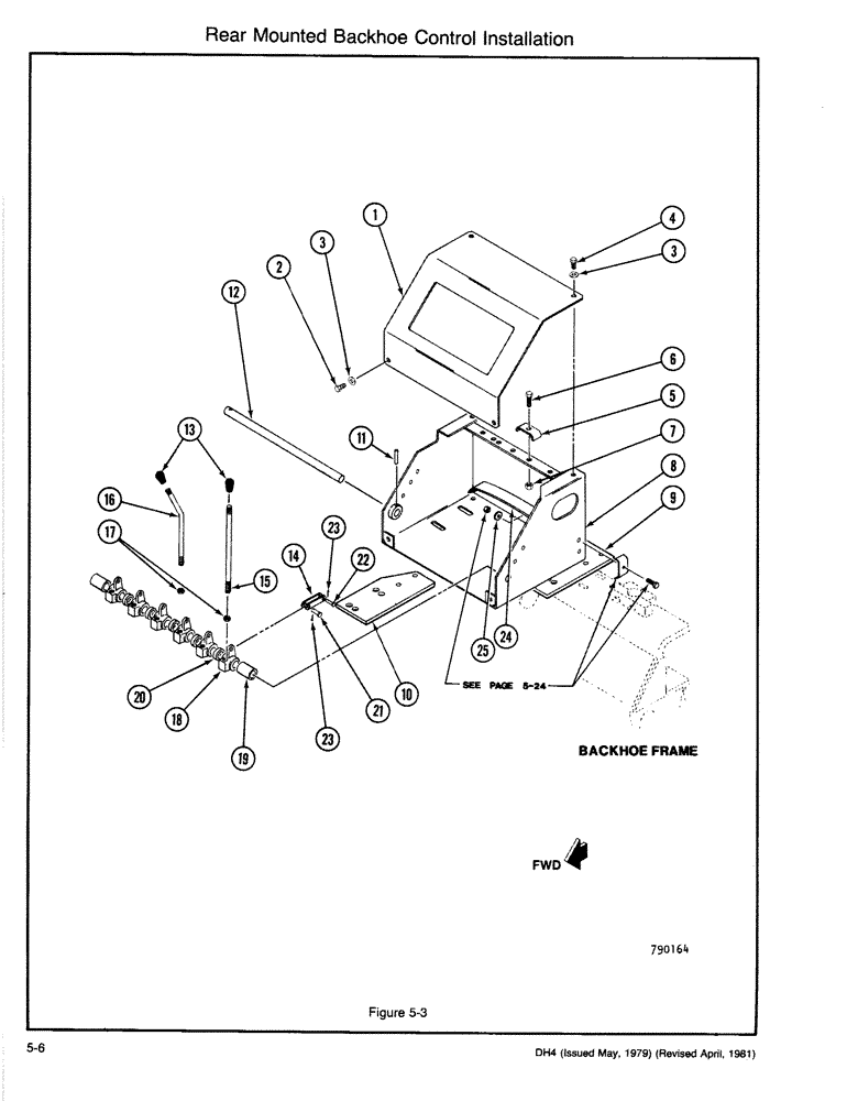 Схема запчастей Case DH4 - (5-06) - REAR MOUNTED BACKHOE CONTROL INSTALLATION (89) - TOOLS