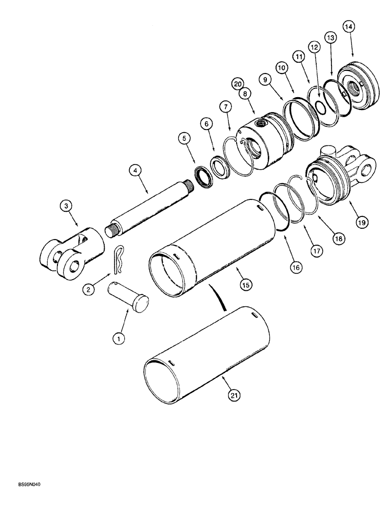 Схема запчастей Case 760 - (08-086) - BACKFILL BLADE TILT CYLINDERS, H670984 (35) - HYDRAULIC SYSTEMS