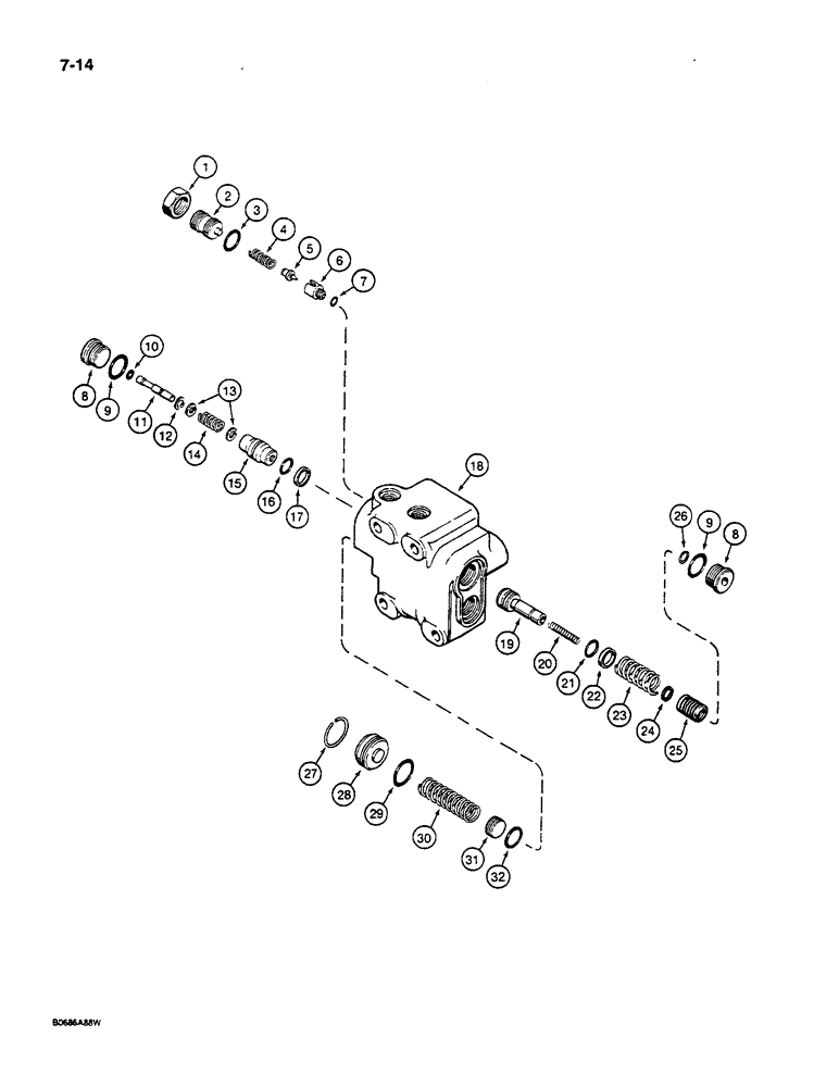 Схема запчастей Case W14C - (7-14) - BRAKE VALVE (07) - BRAKES