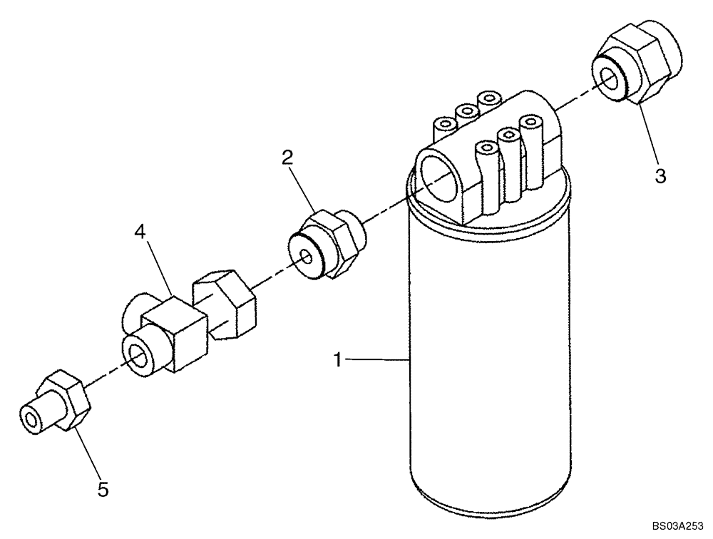Схема запчастей Case 688G - (8-47) - 451657A1 FILTER ASSEMBLY (ASN 686GXR JFE0001847; 688G JFE0003612) (08) - HYDRAULICS