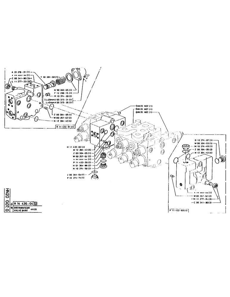 Схема запчастей Case 160CK - (215) - VALVE BANK (07) - HYDRAULIC SYSTEM