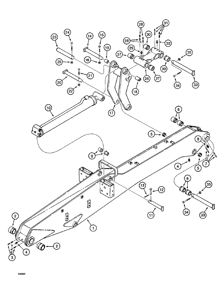 Схема запчастей Case 1187 - (316) - ARM, LINKS AND MOUNTING PINS (05) - UPPERSTRUCTURE CHASSIS