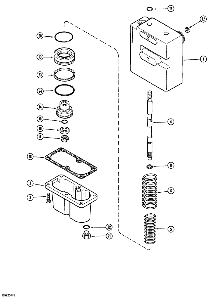 Схема запчастей Case 850G - (7-08) - 1272218C1 BRAKE VALVE (03) - TRANSMISSION