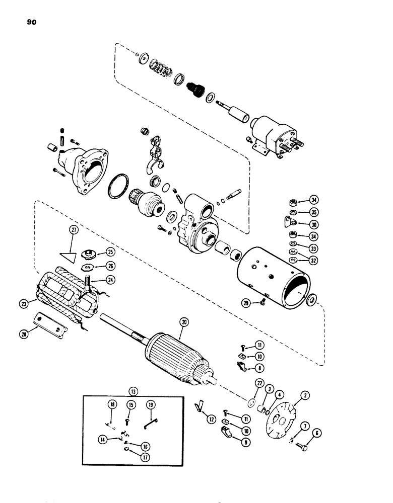 Схема запчастей Case 850B - (090) - R42828 STARTER (06) - ELECTRICAL SYSTEMS