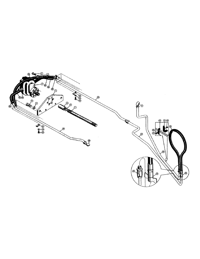 Схема запчастей Case 420B - (14) - TERRALOADR HYDRAULICS WITH BACKHOE 