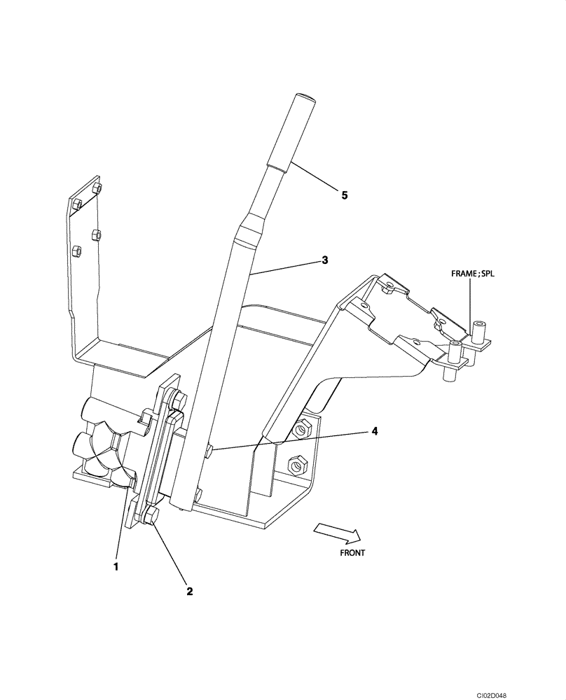 Схема запчастей Case CX80 - (09-30) - CONTROL, DOZER BLADE - OPERATORS COMPARTMENT (09) - CHASSIS
