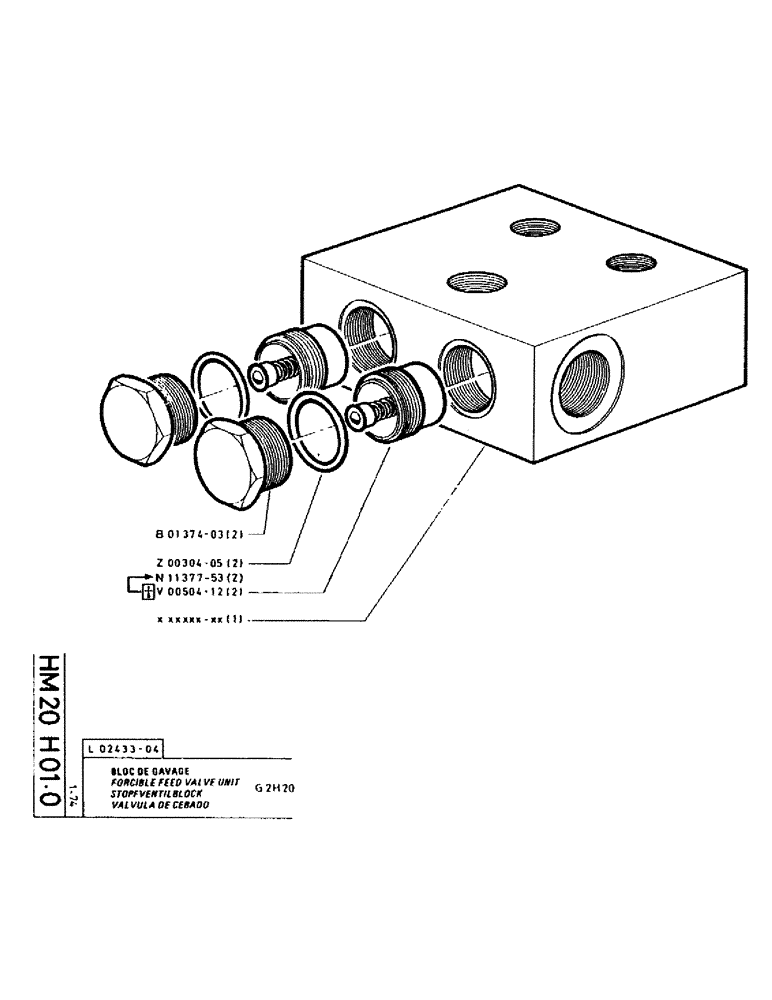 Схема запчастей Case RC200L - (081) - FORCIBLE FEED VALVE UNIT 