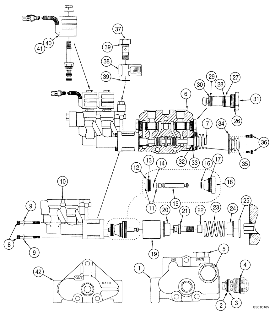 Схема запчастей Case 70XT - (08-30) - VALVE ASSY, CONTROL - HIGH FLOW (08) - HYDRAULICS